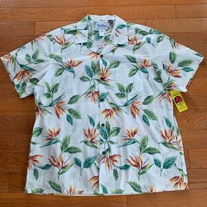 NEW NWT VTG Rai Nani Hawaiian Mens 2XL XXL Floral Button‎ Up Camp Shirt USA